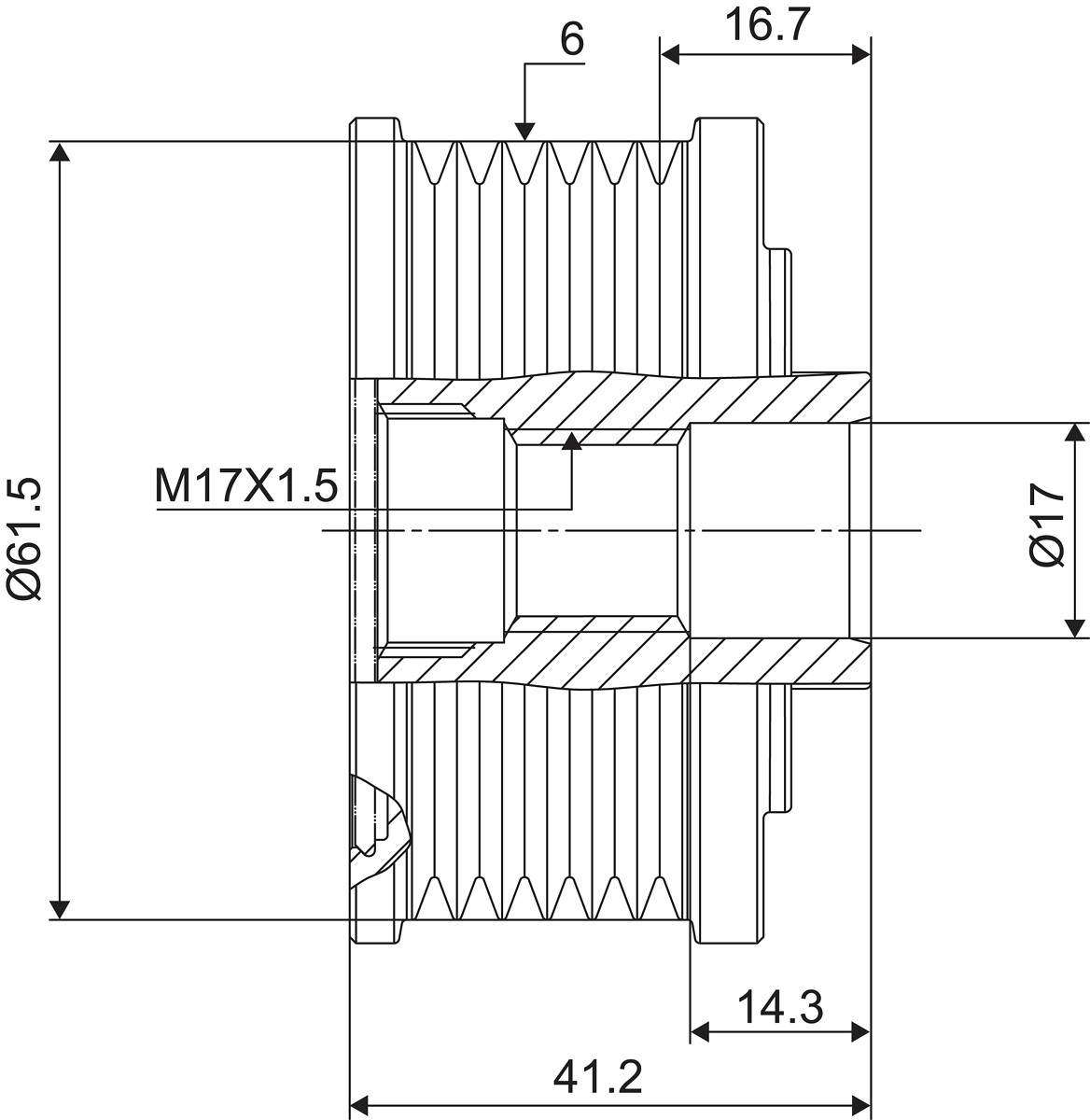 DISPOSITIVO RUOTA LIBERA ALTERNATORE